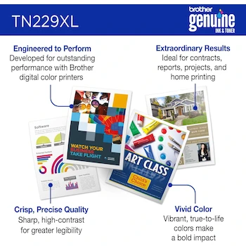 Imagen 3 de Brother TN229XLBK Cartucho de Tóner Original Negro de Alto Rendimiento, Imprime hasta 3.000 Páginas