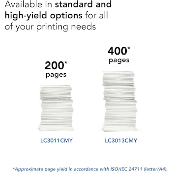 Imagen 5 de Brother Cartucho de Tinta Cian Original LC3013C Alto Rendimiento Hasta 400 Páginas Paquete Único Serie LC3013