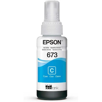 Imagen de referencia para Epson T673 Botella de Tinta Cian Original 70ml para Impresoras EcoTank L805 L810 L850 L1800