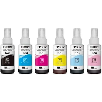 Imagen 5 de Epson T673 Botella de Tinta Cian Original 70ml para Impresoras EcoTank L805 L810 L850 L1800
