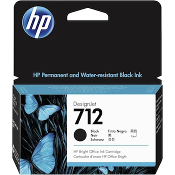 Imagen de referencia para HP Cartucho de Tinta Original 712 Negro de 38-ml (3ED70A) para impresoras Plotter DesignJet T210, T230, T250, T630, T650 y Studio
