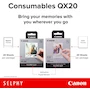 Miniatura de Canon Juego de Tinta y Etiquetas de Color XS-20L (20 Hojas), Compatible con Impresora SELPHY Square QX10