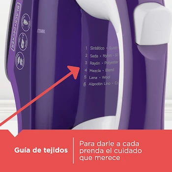 Imagen 5 de Black+Decker Plancha de Vapor Light 'N Easy IR1840 1200W Púrpura