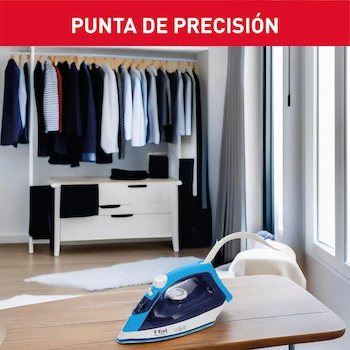 Imagen 3 de T-FAL Plancha de Vapor Serie Easy Steam Color Azul Preppy Modelo FV1940X0