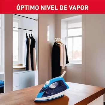 Imagen 5 de T-FAL Plancha de Vapor Serie Easy Steam Color Azul Preppy Modelo FV1940X0