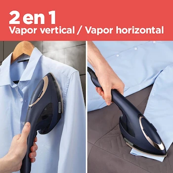 Imagen 4 de Black+Decker Plancha y Vaporizador Vertical 2 en 1, Modelo HGS500-LA, Color Azul Marino, Tanque 170 ml