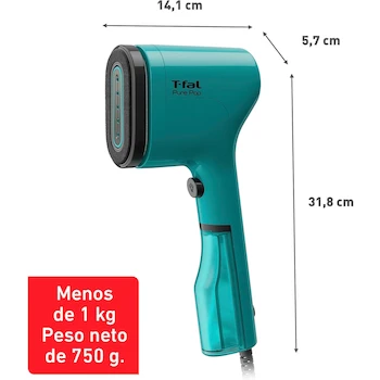 Imagen 2 de T-fal Pure Pop Vaporizador de Ropa Portátil de Mano Naranja Ultracompacto con Tanque 70 ml Modelo DT2024X0 Serie Pure Pop