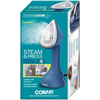 Imagen 5 de Conair 2-In-1 Steam and Iron Extremesteam, Model GS108, Series Turbo ExtremeSteam, Color Azul, Estilo Portátil, UPC 074108488527, ASIN B0D5C2WFJQ