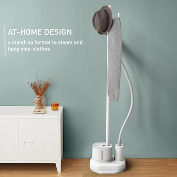 Imagen 4 de T-fal Vaporizador Home Steam IT3240X1 Blanco, Diseño Minimalista Stand-Up con Central de Vapor para Colgar Ropa, Tanque 1.4L