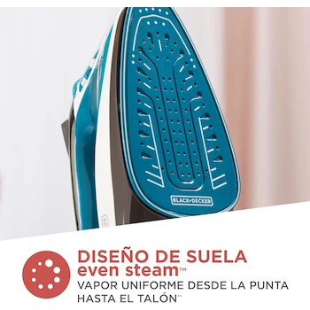 Imagen 5 de Black+Decker Plancha de Vapor SmartSteam Modelo ICR1924 Verde con Cable Retráctil