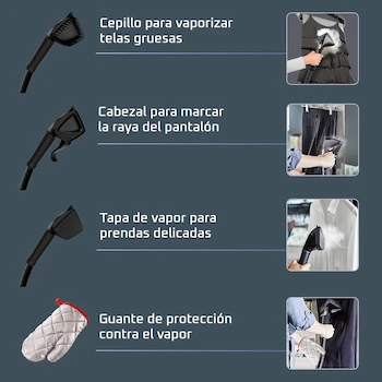 Imagen 4 de Rowenta Central de Vapor Vertical Pro Style Care IS8460, Color Negra-Cobre, Tanque de Agua 1.3L