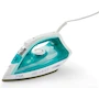 Miniatura de T-fal Plancha de Vapor Eco Master, Suela de cerámica Easy Gliding, potencia de 1400 W, color blanca/azul, modelo FV1742U0, dimensiones 29.21 x 15.9 cm, peso 1.1 kg