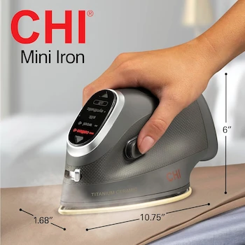 Imagen 2 de CHI Mini Plancha de Vapor para Ropa, Viaje, Manualidades y Costura Modelo 13120 Negro
