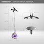 Miniatura de Plancha de Vapor Vertical con Pedestal RCA Morada Modelo RC-928 Capacidad 1.3 Litros