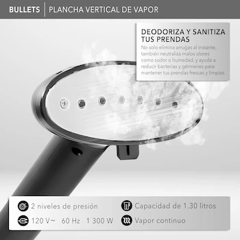 Imagen 3 de Plancha de Vapor Vertical con Pedestal RCA Morada Modelo RC-928 Capacidad 1.3 Litros