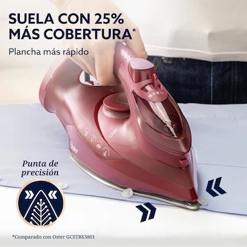 Imagen 3 de Oster Plancha de Vapor AeroGlide S7200 Rojo GCSTAC7201-013