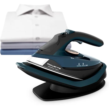 Imagen de referencia para Rowenta Plancha de Vapor Inalámbrica Freemove Force, Plancha de Ropa, Azul, Modelo DE6735U0