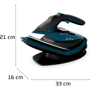 Imagen 2 de Rowenta Plancha de Vapor Inalámbrica Freemove Force, Plancha de Ropa, Azul, Modelo DE6735U0