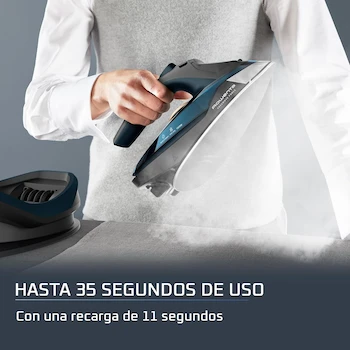 Imagen 3 de Rowenta Plancha de Vapor Inalámbrica Freemove Force, Plancha de Ropa, Azul, Modelo DE6735U0
