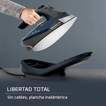 Imagen 5 de Rowenta Plancha de Vapor Inalámbrica Freemove Force, Plancha de Ropa, Azul, Modelo DE6735U0