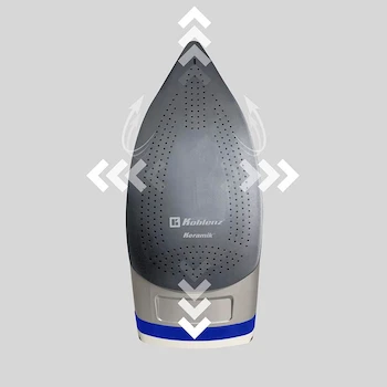 Imagen 4 de Plancha de Vapor Koblenz Secure Keramik Pro PKK-850 SAR 1800W Tanque 350ml Suela Cerámica Azul con Plata