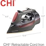 Miniatura de CHI Plancha de Vapor Profesional con Cable Retráctil, Placa de Cerámica Infundida en Titanio, Modelo 13109, Gris