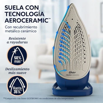 Imagen 4 de Oster Plancha de Vapor AeroGlide Plus S7400 GCSTAC7401-013 Azul Oscuro