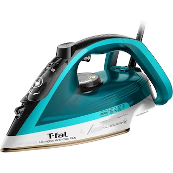 Imagen de referencia para T-fal Plancha de Vapor Ultragliss Anti Calc Plus Azul Modelo FV6851X0 1800W Tanque 270ml