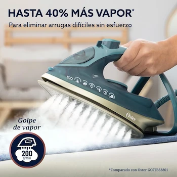 Imagen 2 de Oster Plancha de Vapor AeroGlide Max S7800 Verde Oscuro GCSTAC7802-013