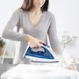 Miniatura de Plancha de Vapor T-Fal Steam Essential Blanca/Azul Suela Antiadherente 1200W Modelo FV1050X0