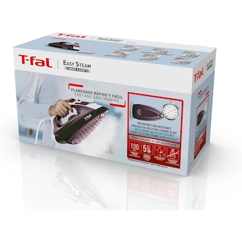 Imagen 3 de Plancha de Vapor T-Fal Easy Steam Morado Suela XL True Ceramic Glide Modelo FV1951X0