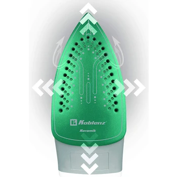 Imagen 3 de Plancha de Vapor Koblenz Secure Keramik con Suela Cerámica PKK-380 SA Color Aqua 1200 W Tanque de Agua 220 ml