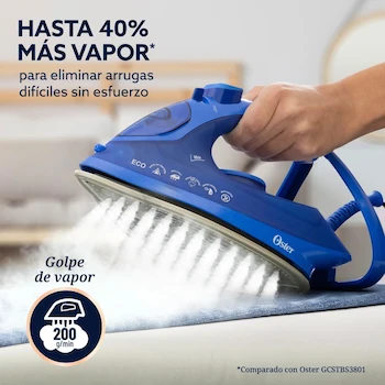Imagen 2 de Oster Plancha de Vapor, AeroGlide Plus S7600, Azul Claro, GCSTAC7601-013