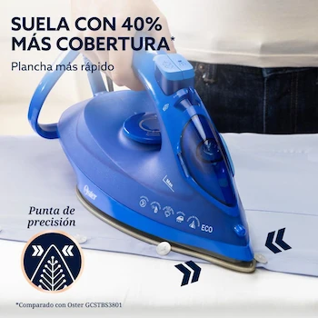 Imagen 3 de Oster Plancha de Vapor, AeroGlide Plus S7600, Azul Claro, GCSTAC7601-013