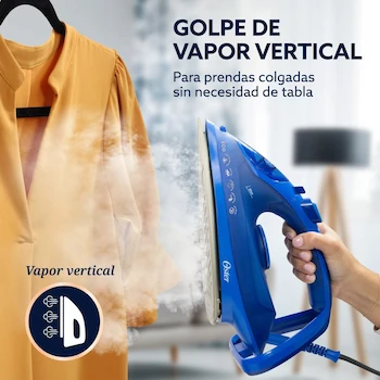 Imagen 5 de Oster Plancha de Vapor, AeroGlide Plus S7600, Azul Claro, GCSTAC7601-013