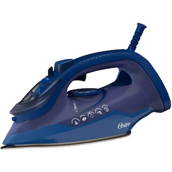 Imagen alusiva al producto Oster Plancha de Vapor AeroGlide S7200 con Tecnología Aeroceramic, Golpe de Vapor 180 g/min, Recubrimiento Metálico Cerámico, Antigoteo, Azul Oscuro, Modelo GCSTAC7201-053