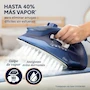 Miniatura de Oster Plancha de Vapor AeroGlide S7200 con Tecnología Aeroceramic, Golpe de Vapor 180 g/min, Recubrimiento Metálico Cerámico, Antigoteo, Azul Oscuro, Modelo GCSTAC7201-053