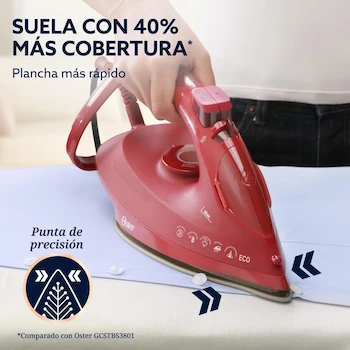 Imagen 3 de Oster Plancha de Vapor AeroGlide Plus S7600 GCSTAC7602-013 Rojo