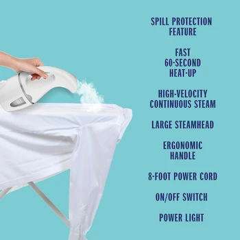 Imagen 3 de Conair CompleteSteam GS2WB - Vaporizador de ropa de viaje de mano para ropa, 1100 W, tamaño portátil para el hogar, la oficina y los viajes, color blanco