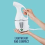 Miniatura de Conair CompleteSteam GS2WB - Vaporizador de ropa de viaje de mano para ropa, 1100 W, tamaño portátil para el hogar, la oficina y los viajes, color blanco