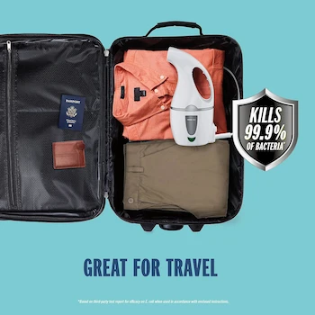 Imagen 5 de Conair CompleteSteam GS2WB - Vaporizador de ropa de viaje de mano para ropa, 1100 W, tamaño portátil para el hogar, la oficina y los viajes, color blanco