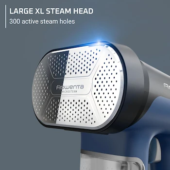 Imagen 4 de Rowenta Vaporizador de Mano para Ropa Pure Force 2 en 1 Vaporizador y Plancha, Color Azul, Modelo DR8820U1, Depósito 210 ml