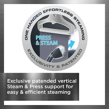 Imagen 3 de Rowenta Prostyle Vaporizador de Ropa de Tamaño Completo 63" Negro/Plateado Tanque 51 oz Modelo IS3440U1