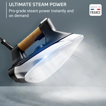 Imagen 4 de Rowenta Iron Ultimate Steam Pro DG8668 - Plancha de Ropa Negra con Suela de Acero Inoxidable, 1800 Vatios, Tanque Extraíble de 1.3 L, Tecnología de Caldera
