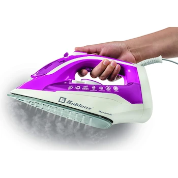 Imagen 4 de Plancha de Vapor Koblenz Secure Keramik de 1200 W y tanque de agua de 300ml con Suela Cerámica, Rosa con Blanco (PKK-550 SR)
