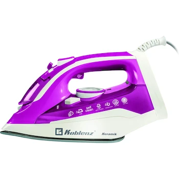 Imagen 5 de Plancha de Vapor Koblenz Secure Keramik de 1200 W y tanque de agua de 300ml con Suela Cerámica, Rosa con Blanco (PKK-550 SR)