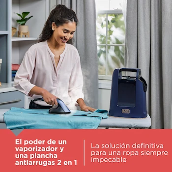 Imagen 3 de Plancha y Vaporizador de Ropa 2 en 1 Black+Decker HGS600-LA 750 ml 1700W