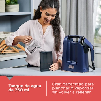 Imagen 4 de Plancha y Vaporizador de Ropa 2 en 1 Black+Decker HGS600-LA 750 ml 1700W