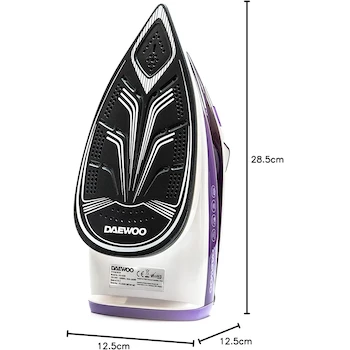 Imagen 2 de Plancha de Vapor Daewoo DSI-9259 Morada con Revestimiento Cerámico, Tanque de Agua 300 ml, Modelo DSI-9259