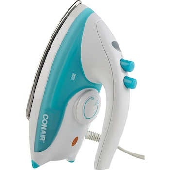Imagen 2 de Conair DPP143 EZ Press Plancha de Vapor Seco Travel Compacta Turquesa Blanco 800W Suela Acero Inoxidable